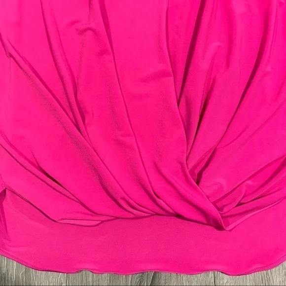 Michael Kors Fuscia Cross Over V-Neck Blouse M - Picture 3 of 7